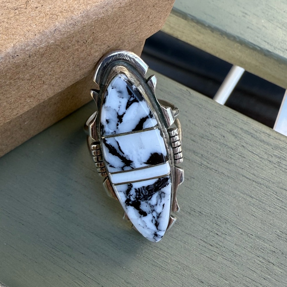Authentic Native American White Buffalo Ring